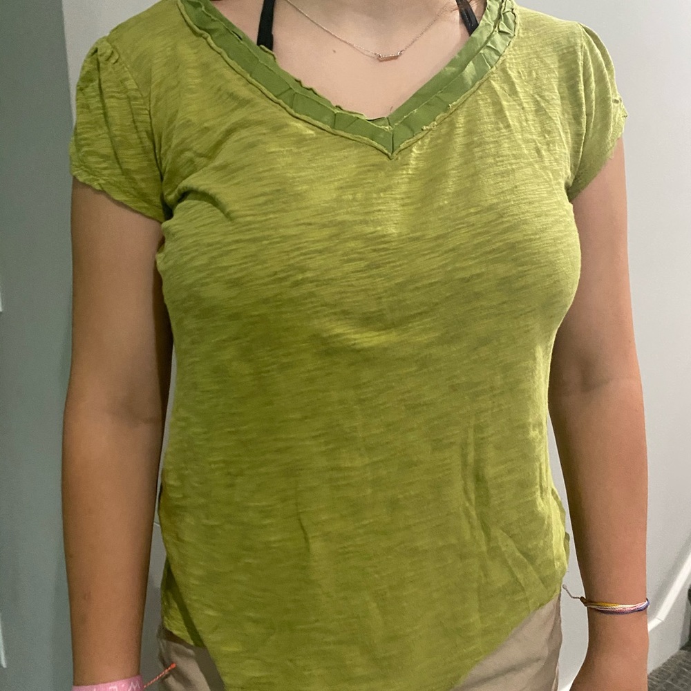 Flattering Green Blouse